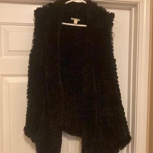 Black Fur Vest
